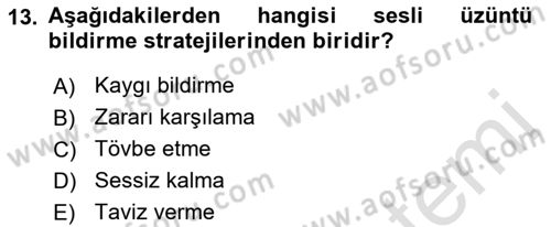 Kriz İletişimi Ve Yönetimi Dersi 2018 - 2019 Yılı 3 Ders Sınav Soruları 13. Soru