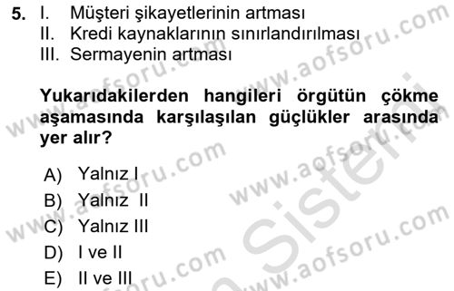 Kriz İletişimi Ve Yönetimi Dersi 2018 - 2019 Yılı 3 Ders Sınav Soruları 5. Soru