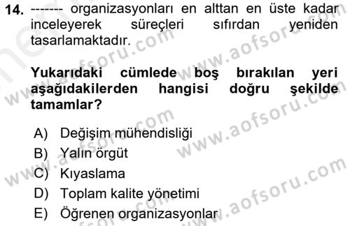 Kriz İletişimi Ve Yönetimi Dersi 2018 - 2019 Yılı (Vize) Ara Sınav Soruları 14. Soru