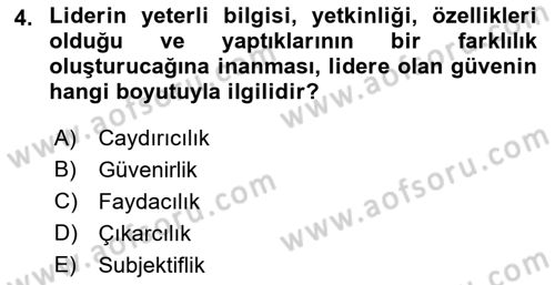 Kriz İletişimi Ve Yönetimi Dersi 2018 - 2019 Yılı (Final) Dönem Sonu Sınav Soruları 4. Soru