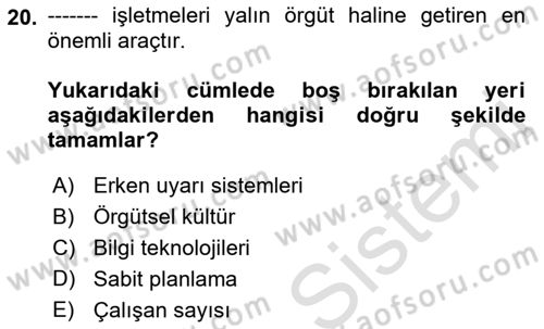 Kriz İletişimi Ve Yönetimi Dersi 2021 - 2022 Yılı (Vize) Ara Sınav Soruları 20. Soru