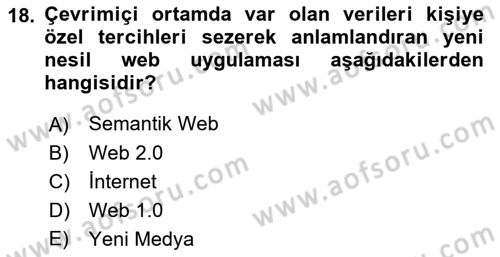 Kriz İletişimi Ve Yönetimi Dersi 2021 - 2022 Yılı Yaz Okulu Sınav Soruları 18. Soru