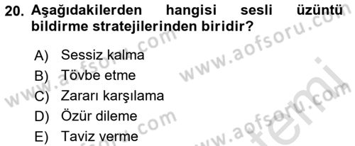 Kriz İletişimi Ve Yönetimi Dersi 2021 - 2022 Yılı Yaz Okulu Sınav Soruları 20. Soru