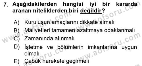 Kriz İletişimi Ve Yönetimi Dersi 2023 - 2024 Yılı (Final) Dönem Sonu Sınav Soruları 7. Soru