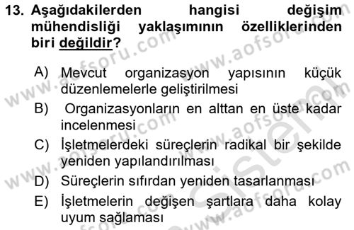 Kriz İletişimi Ve Yönetimi Dersi 2024 - 2025 Yılı (Vize) Ara Sınav Soruları 13. Soru