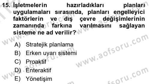 Kriz İletişimi Ve Yönetimi Dersi 2024 - 2025 Yılı (Vize) Ara Sınav Soruları 15. Soru