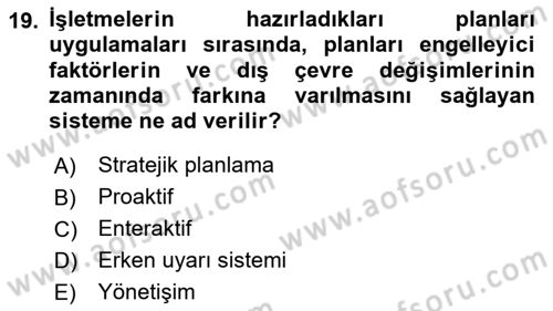 Kriz İletişimi Ve Yönetimi Dersi 2025 - 2026 Yılı (Vize) Ara Sınav Soruları 19. Soru