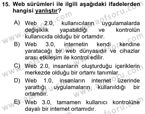 Kriz İletişimi Ve Yönetimi Dersi 2025 - 2026 Yılı (Final) Dönem Sonu Sınav Soruları 15. Soru
