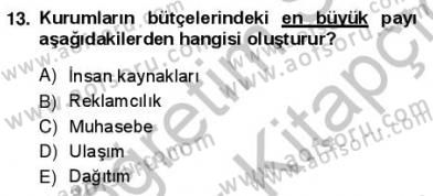 Kurumsal İletişim Dersi 2012 - 2013 Yılı (Vize) Ara Sınavı 13. Soru