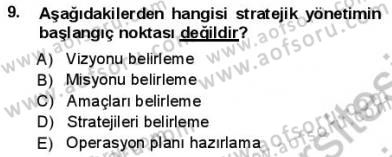 Kurumsal İletişim Dersi 2012 - 2013 Yılı (Final) Dönem Sonu Sınav Soruları 9. Soru