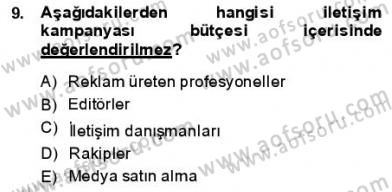 Kurumsal İletişim Dersi Ara Sınavı Deneme Sınav Soruları 9. Soru