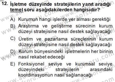 Kurumsal İletişim Dersi Ara Sınavı Deneme Sınav Soruları 12. Soru