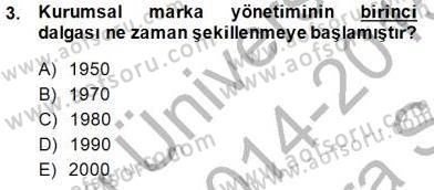 Kurumsal İletişim Dersi Ara Sınavı Deneme Sınav Soruları 3. Soru