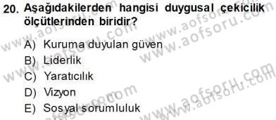 Kurumsal İletişim Dersi 2014 - 2015 Yılı (Final) Dönem Sonu Sınav Soruları 20. Soru