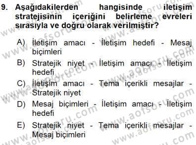 Kurumsal İletişim Dersi Ara Sınavı Deneme Sınav Soruları 9. Soru