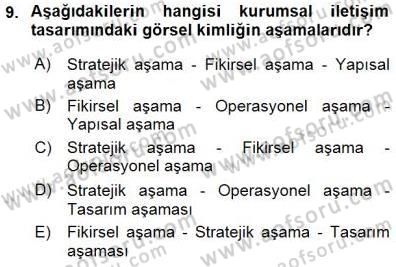 Kurumsal İletişim Dersi 2015 - 2016 Yılı (Final) Dönem Sonu Sınav Soruları 9. Soru
