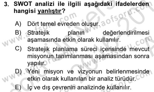 Kurumsal İletişim Dersi Ara Sınavı Deneme Sınav Soruları 3. Soru