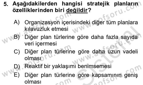 Kurumsal İletişim Dersi Ara Sınavı Deneme Sınav Soruları 5. Soru