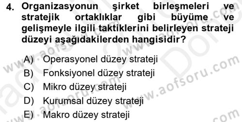 Kurumsal İletişim Dersi 2016 - 2017 Yılı (Final) Dönem Sonu Sınavı 4. Soru