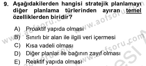 Kurumsal İletişim Dersi 2017 - 2018 Yılı (Vize) Ara Sınav Soruları 9. Soru
