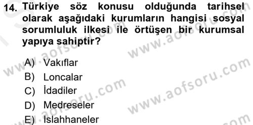 Kurumsal İletişim Dersi 2017 - 2018 Yılı (Final) Dönem Sonu Sınav Soruları 14. Soru