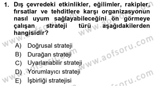 Kurumsal İletişim Dersi 2018 - 2019 Yılı Yaz Okulu Sınav Soruları 1. Soru