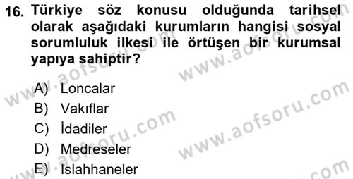 Kurumsal İletişim Dersi 2018 - 2019 Yılı Yaz Okulu Sınav Soruları 16. Soru