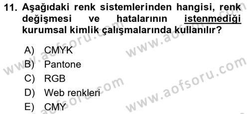 Kurumsal İletişim Dersi 2019 - 2020 Yılı (Vize) Ara Sınav Soruları 11. Soru