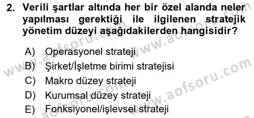 Kurumsal İletişim Dersi Ara Sınavı Deneme Sınav Soruları 2. Soru