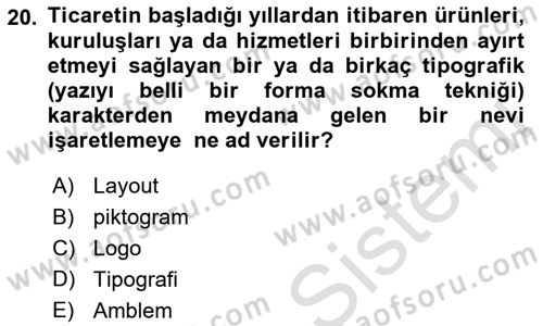 Kurumsal İletişim Dersi 2022 - 2023 Yılı (Final) Dönem Sonu Sınav Soruları 20. Soru
