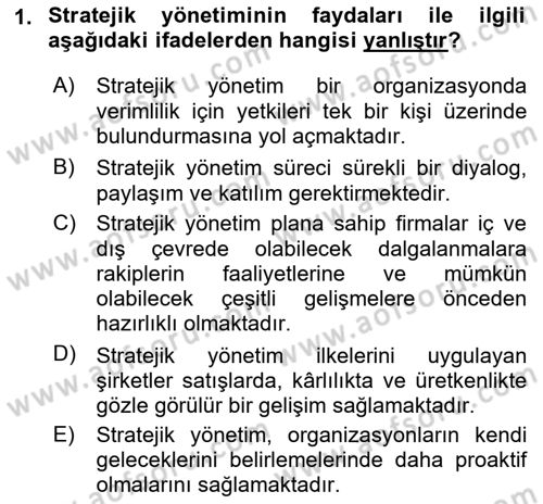 Kurumsal İletişim Dersi 2023 - 2024 Yılı (Vize) Ara Sınav Soruları 1. Soru