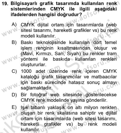 Kurumsal İletişim Dersi 2023 - 2024 Yılı (Vize) Ara Sınav Soruları 19. Soru