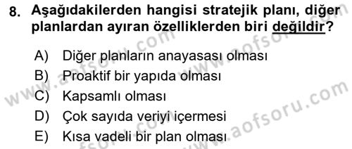 Kurumsal İletişim Dersi Ara Sınavı Deneme Sınav Soruları 8. Soru