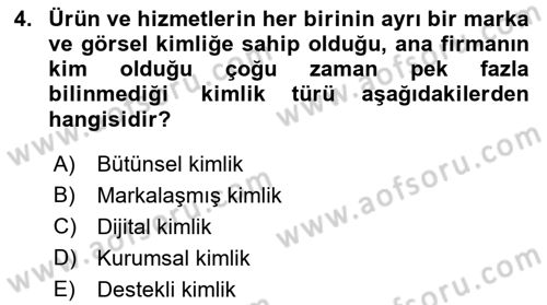 Kurumsal İletişim Dersi 2023 - 2024 Yılı (Final) Dönem Sonu Sınav Soruları 4. Soru