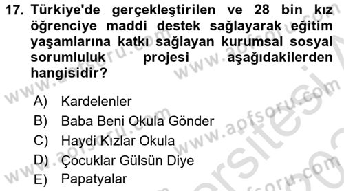 Kurumsal İletişim Dersi 2023 - 2024 Yılı Yaz Okulu Sınav Soruları 17. Soru