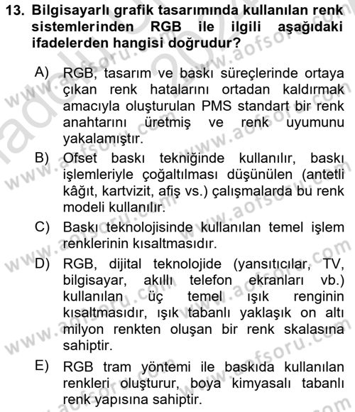 Kurumsal İletişim Dersi Ara Sınavı Deneme Sınav Soruları 13. Soru