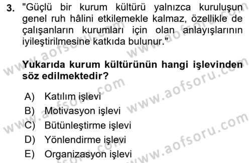 Kurumsal İletişim Dersi 2024 - 2025 Yılı (Final) Dönem Sonu Sınav Soruları 3. Soru