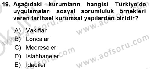 Kurumsal İletişim Dersi 2024 - 2025 Yılı Yaz Okulu Sınav Soruları 19. Soru