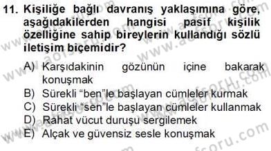 Kültürlerarası İletişim Dersi 2012 - 2013 Yılı (Final) Dönem Sonu Sınav Soruları 11. Soru