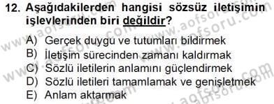 Kültürlerarası İletişim Dersi 2012 - 2013 Yılı (Final) Dönem Sonu Sınav Soruları 12. Soru