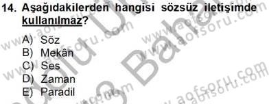 Kültürlerarası İletişim Dersi 2012 - 2013 Yılı (Final) Dönem Sonu Sınav Soruları 14. Soru