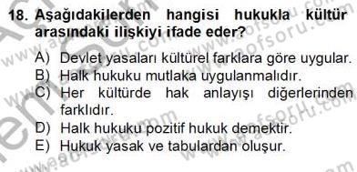 Kültürlerarası İletişim Dersi 2012 - 2013 Yılı (Final) Dönem Sonu Sınav Soruları 18. Soru