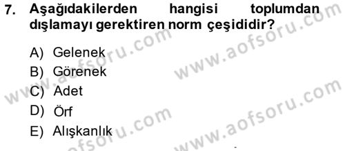 Kültürlerarası İletişim Dersi 2013 - 2014 Yılı (Vize) Ara Sınav Soruları 7. Soru