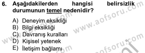 Kültürlerarası İletişim Dersi 2014 - 2015 Yılı (Vize) Ara Sınav Soruları 6. Soru