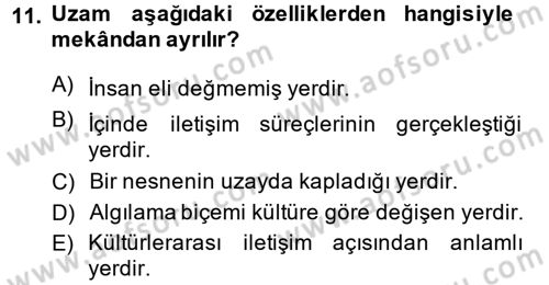 Kültürlerarası İletişim Dersi 2014 - 2015 Yılı (Final) Dönem Sonu Sınav Soruları 11. Soru