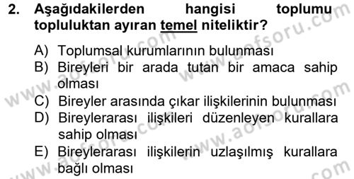 Kültürlerarası İletişim Dersi 2014 - 2015 Yılı (Final) Dönem Sonu Sınav Soruları 2. Soru