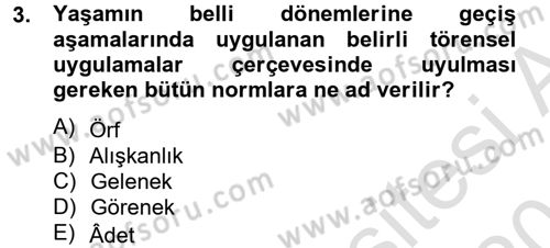 Kültürlerarası İletişim Dersi 2014 - 2015 Yılı Tek Ders Sınav Soruları 3. Soru