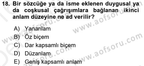 Kültürlerarası İletişim Dersi 2015 - 2016 Yılı Tek Ders Sınav Soruları 18. Soru
