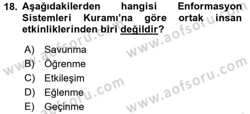 Kültürlerarası İletişim Dersi 2016 - 2017 Yılı (Vize) Ara Sınav Soruları 18. Soru