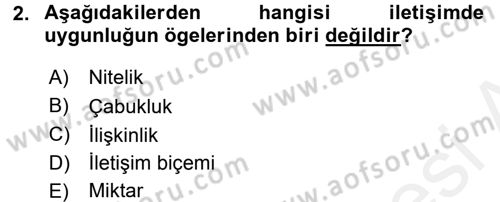 Kültürlerarası İletişim Dersi 2017 - 2018 Yılı 3 Ders Sınav Soruları 2. Soru
